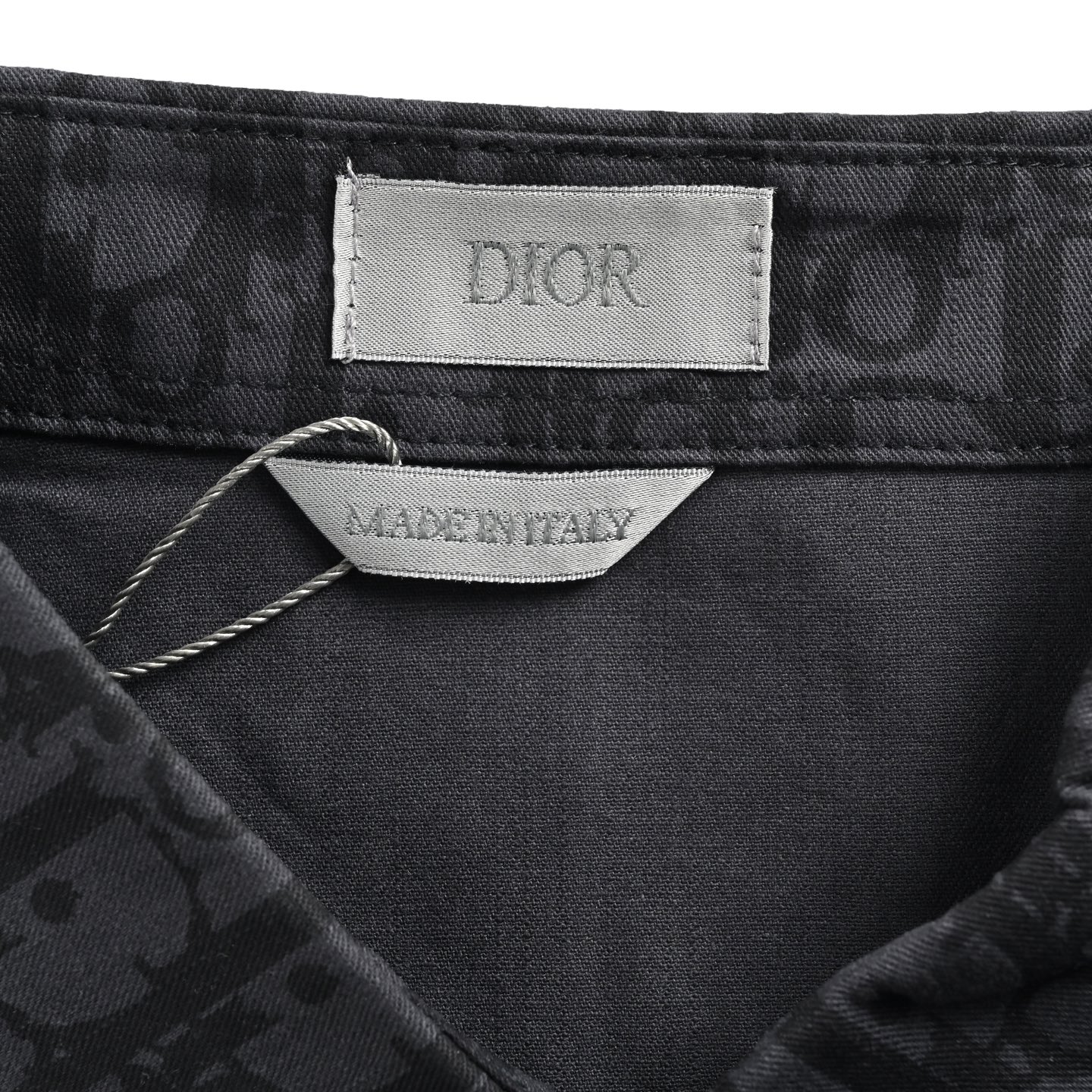 Dior 25ss full print denim short sleeve shirt