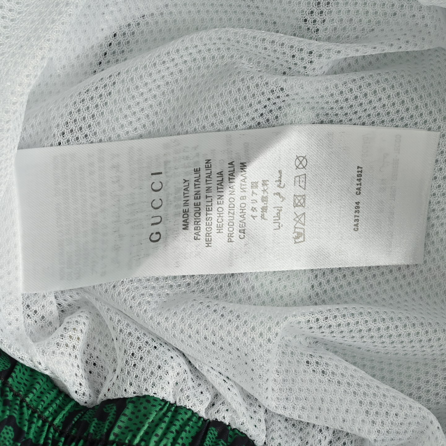 Gucci 25ss side webbing all-over monogram beach shorts