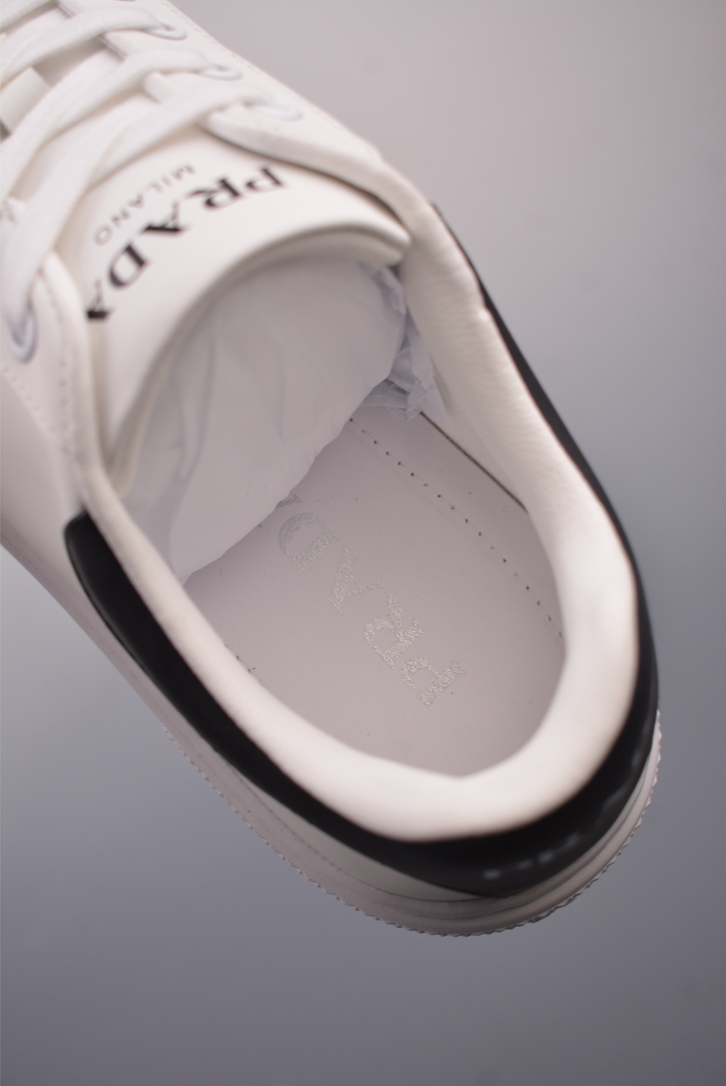 PRADA Cloudbust Thunder White Shoes Black Tail  VITBLLO