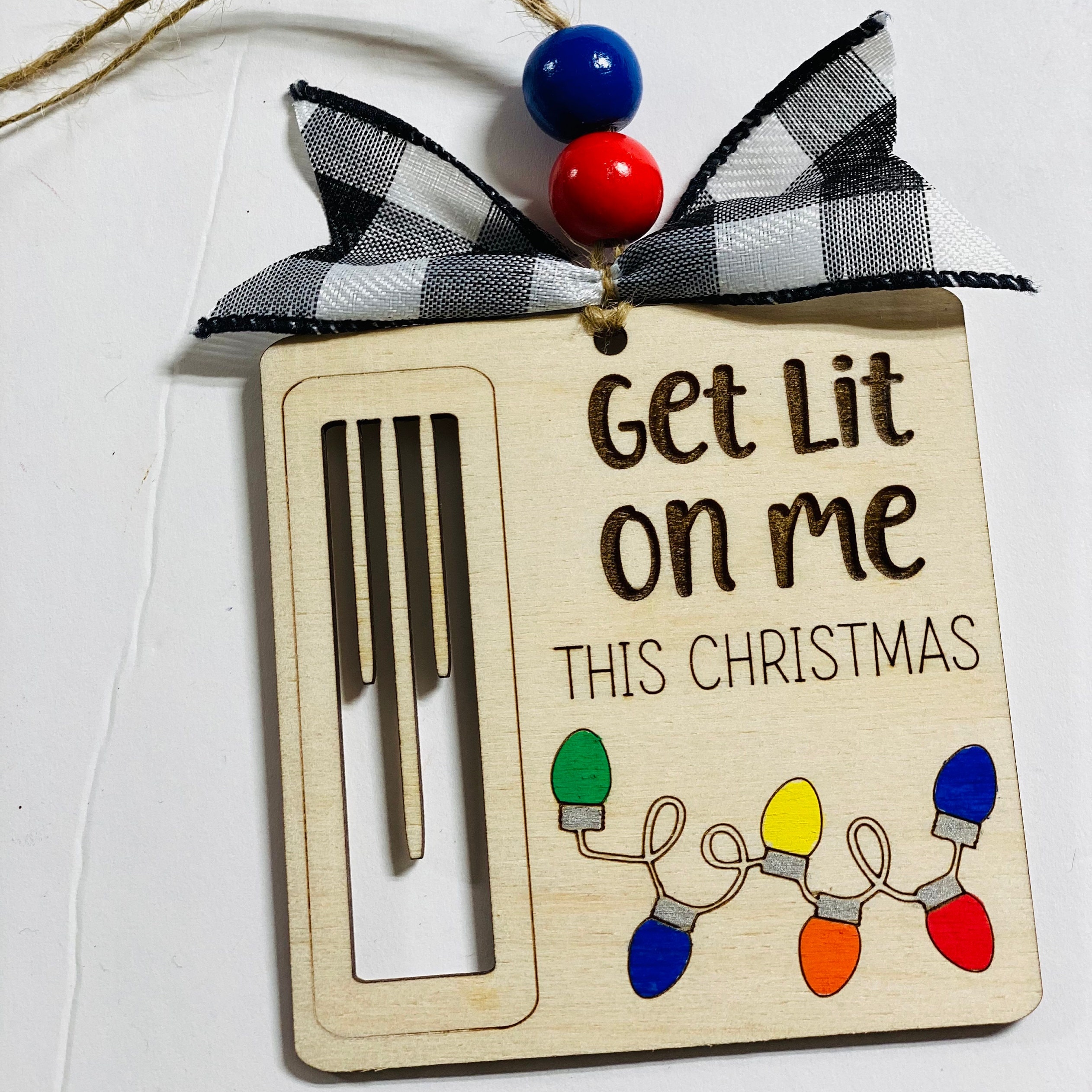 Christmas Money or Gift Card Holder - Wooden Ornament