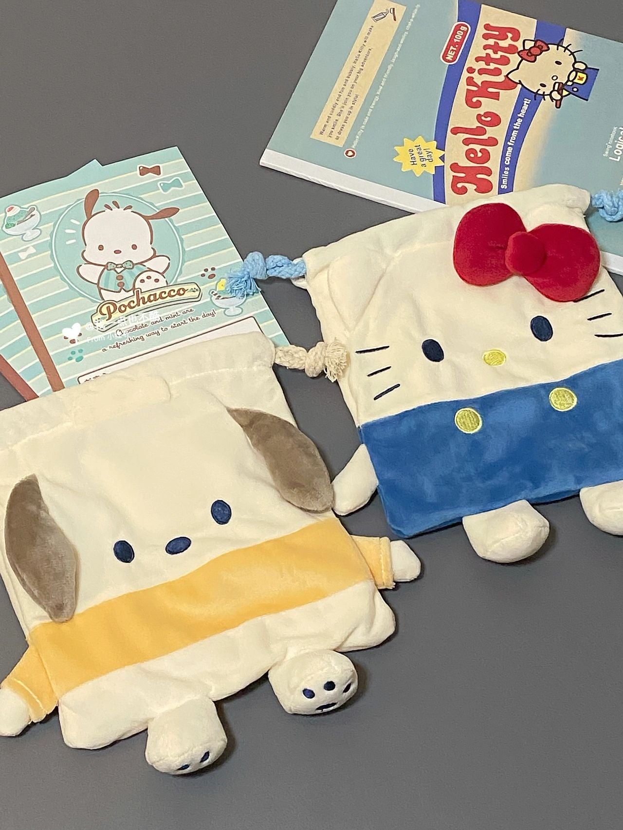 Sanrio Drawstring Plushie Bag Travel Purse Makeup Cosmetic Storage Bags Organizer