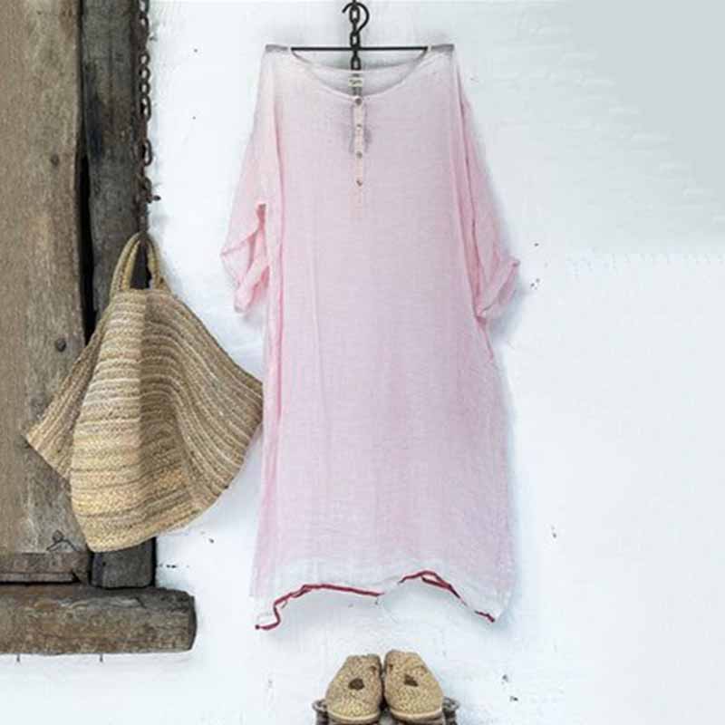 Button Up Oversize Comfy Maxi Dress