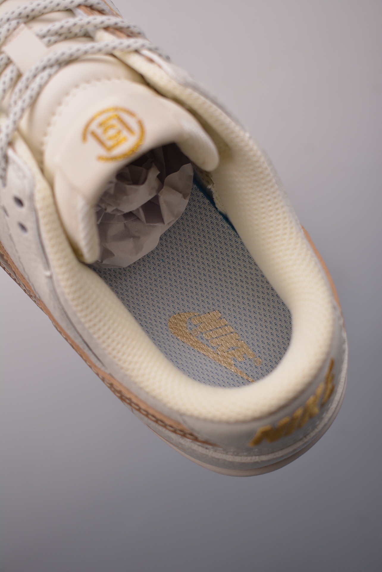 CLOT x NIKE SB Dunk Low sports shoes beige white gold JH8310-948