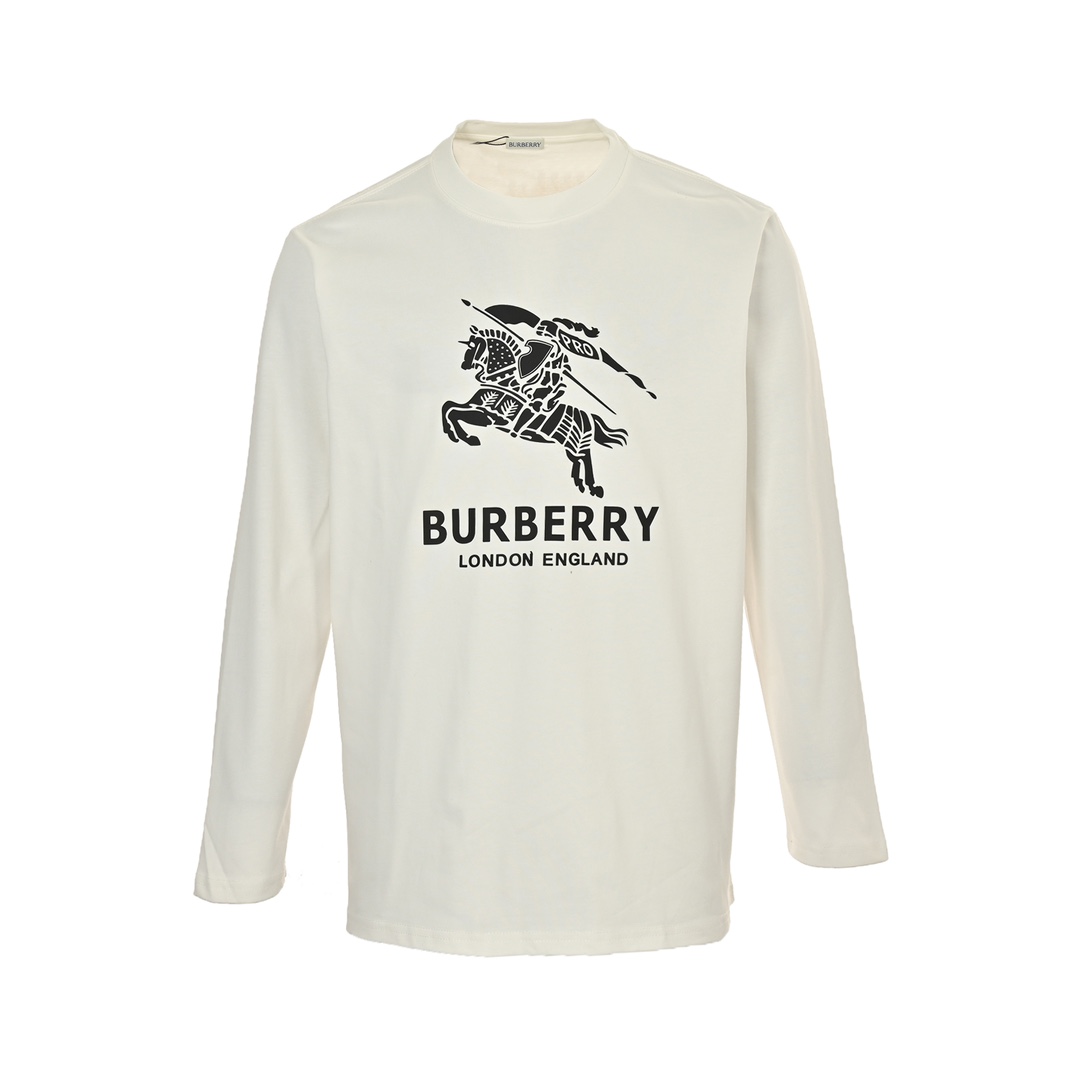 Burberry 24Fw Warhorse Logo 3D Laminated Long Sleeve T-shirt
