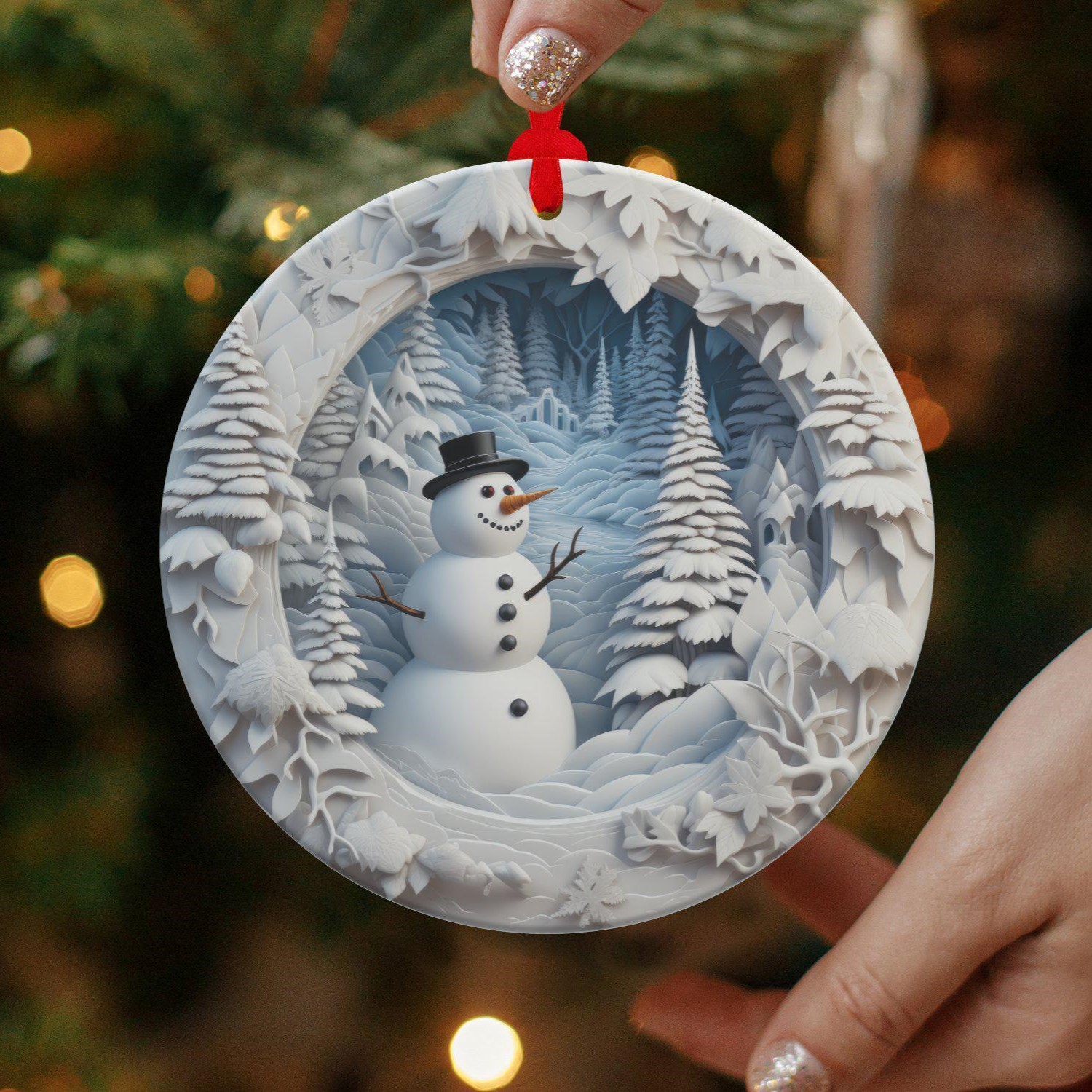 3D Christmas Sublimation Ornaments