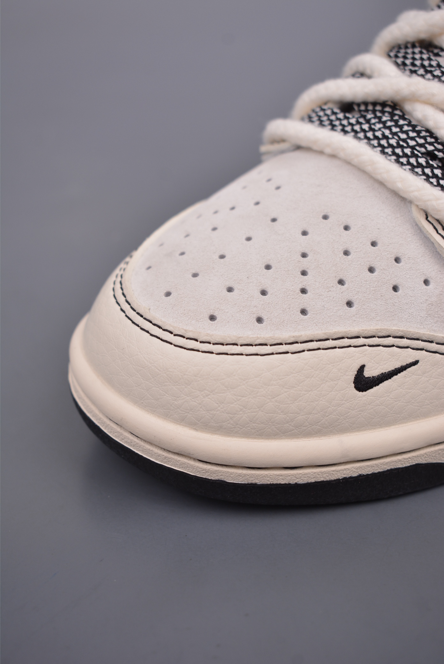 Stone Island x Supreme x Nike By You SB Dunk Low Retro SP Beige, White, Black and Red YX5066-205