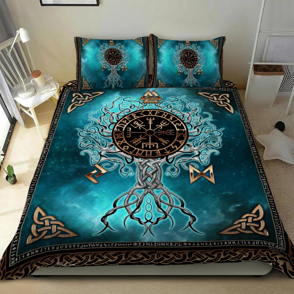 Yggdrasil Viking Quilt Bed Set