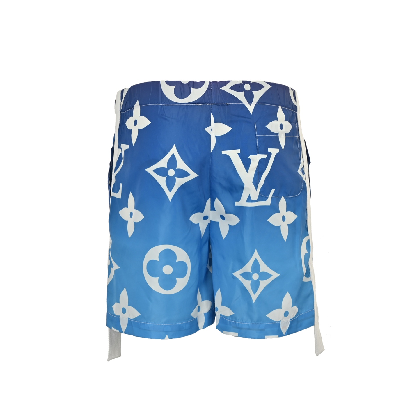 Louis Vuitton Old Flower Gradient Blue Ribbon Shorts