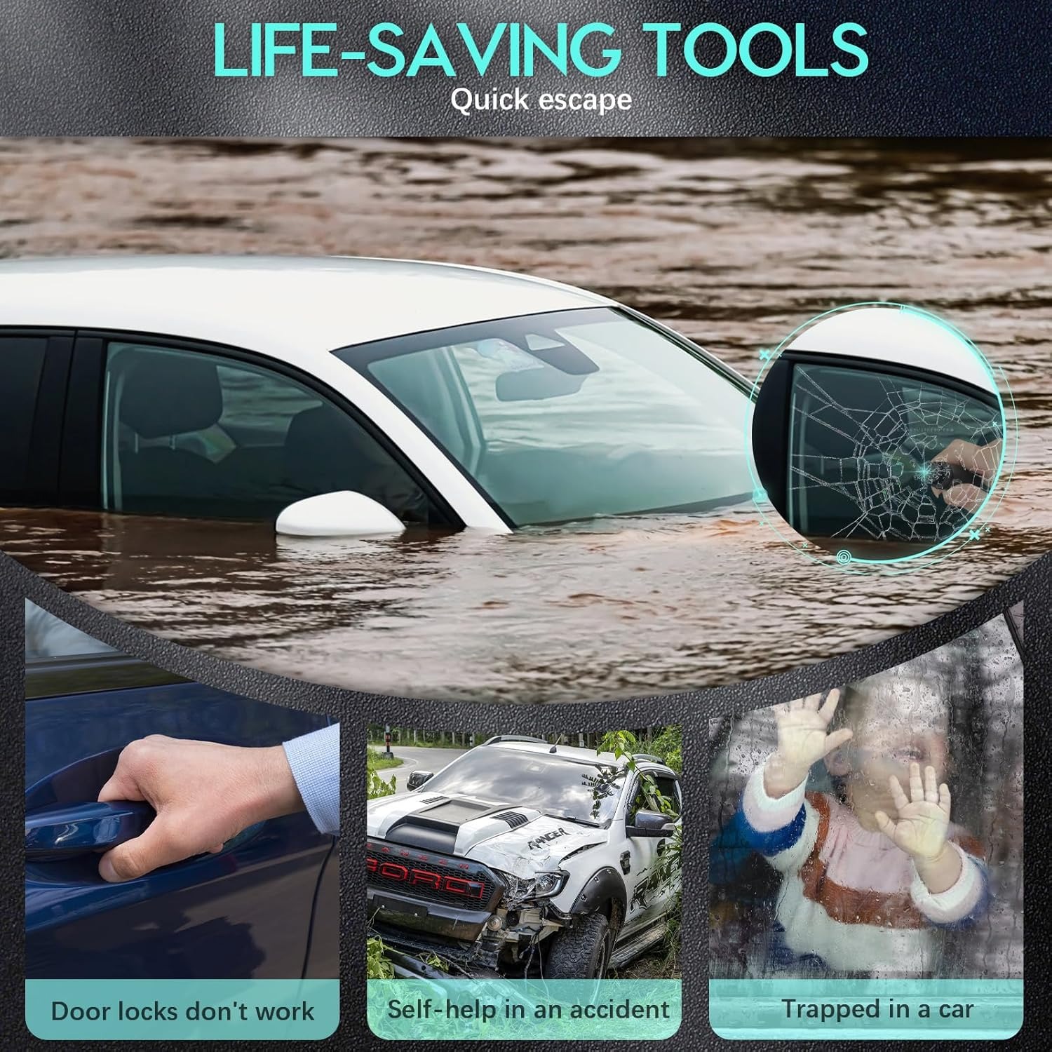 ⚡Flash Sale⚡ 2-in-1 Car Safety Hammer，Send Test Glass Piece