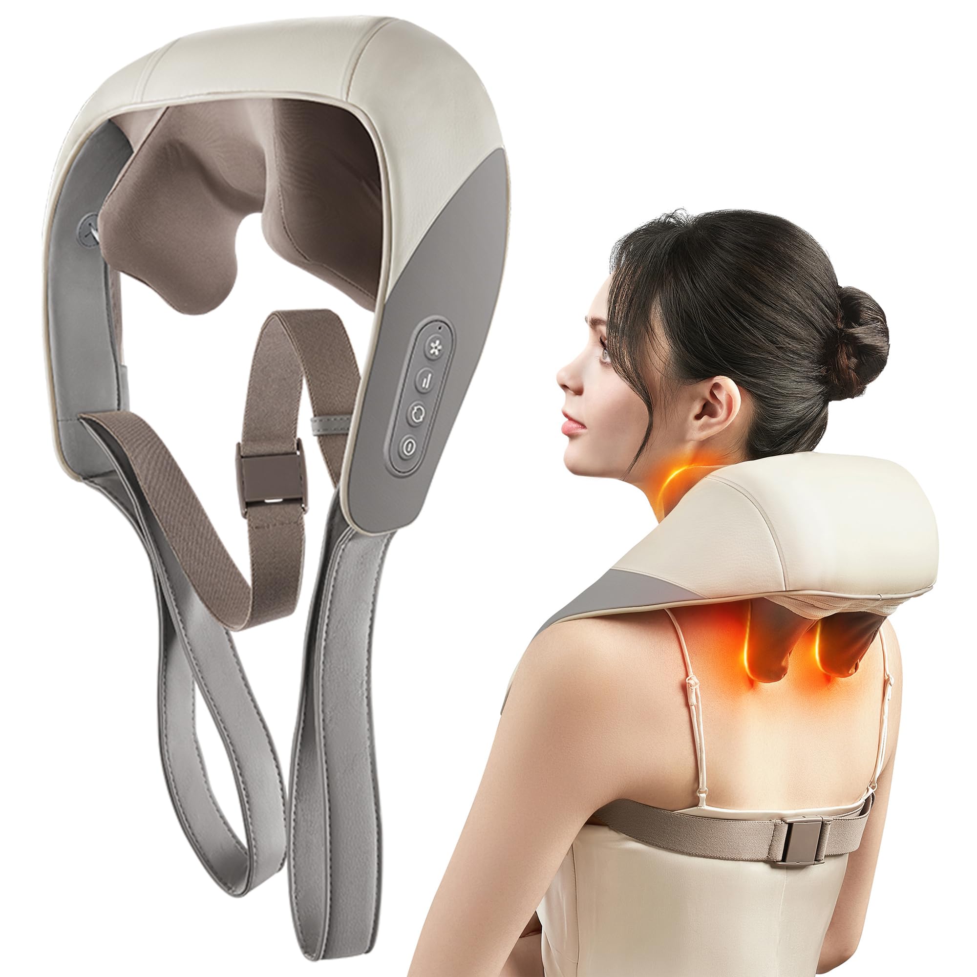 🔥Mother's Day Sale - 50% OFF🔥Shiatsu Back Shoulder and Neck Massager for Pain Relief Deep Tissue