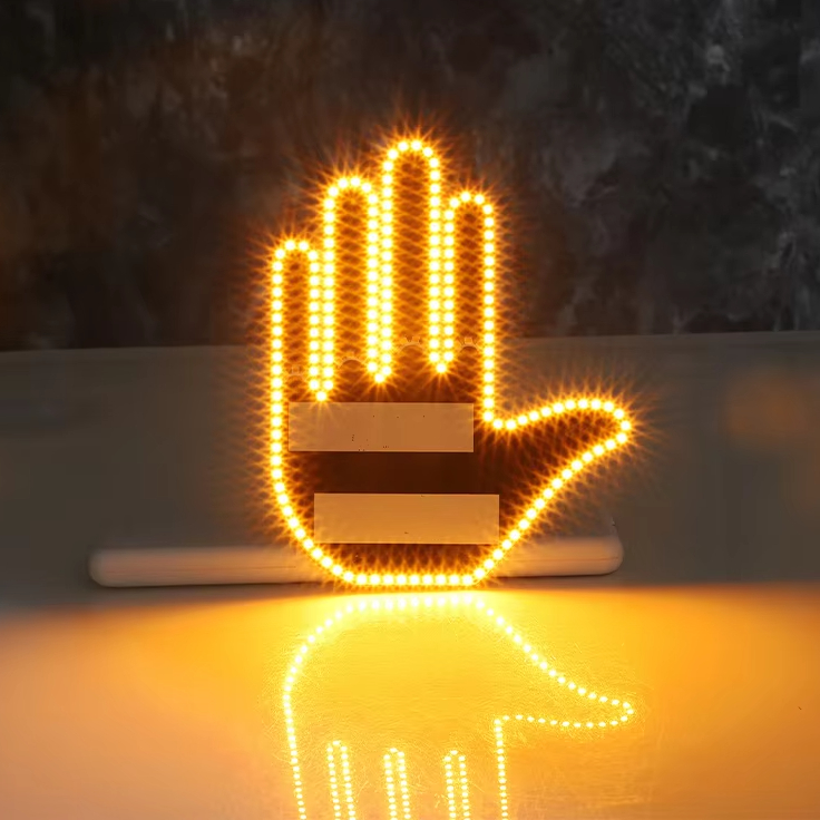 💥ON SALE💥LED Windshield Hand Gesture Sign✨