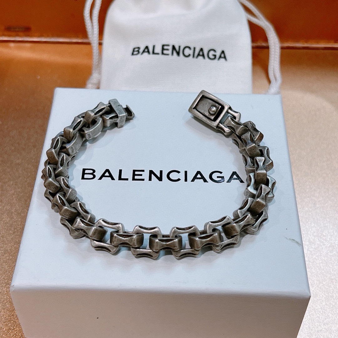 Balenciaga Thai Silver Style Chain Bracelet