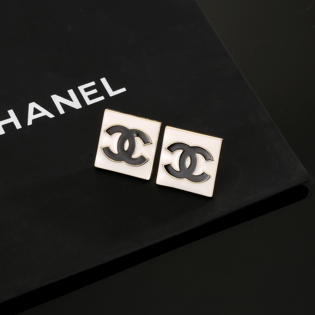 Chanel Square Stud Earrings