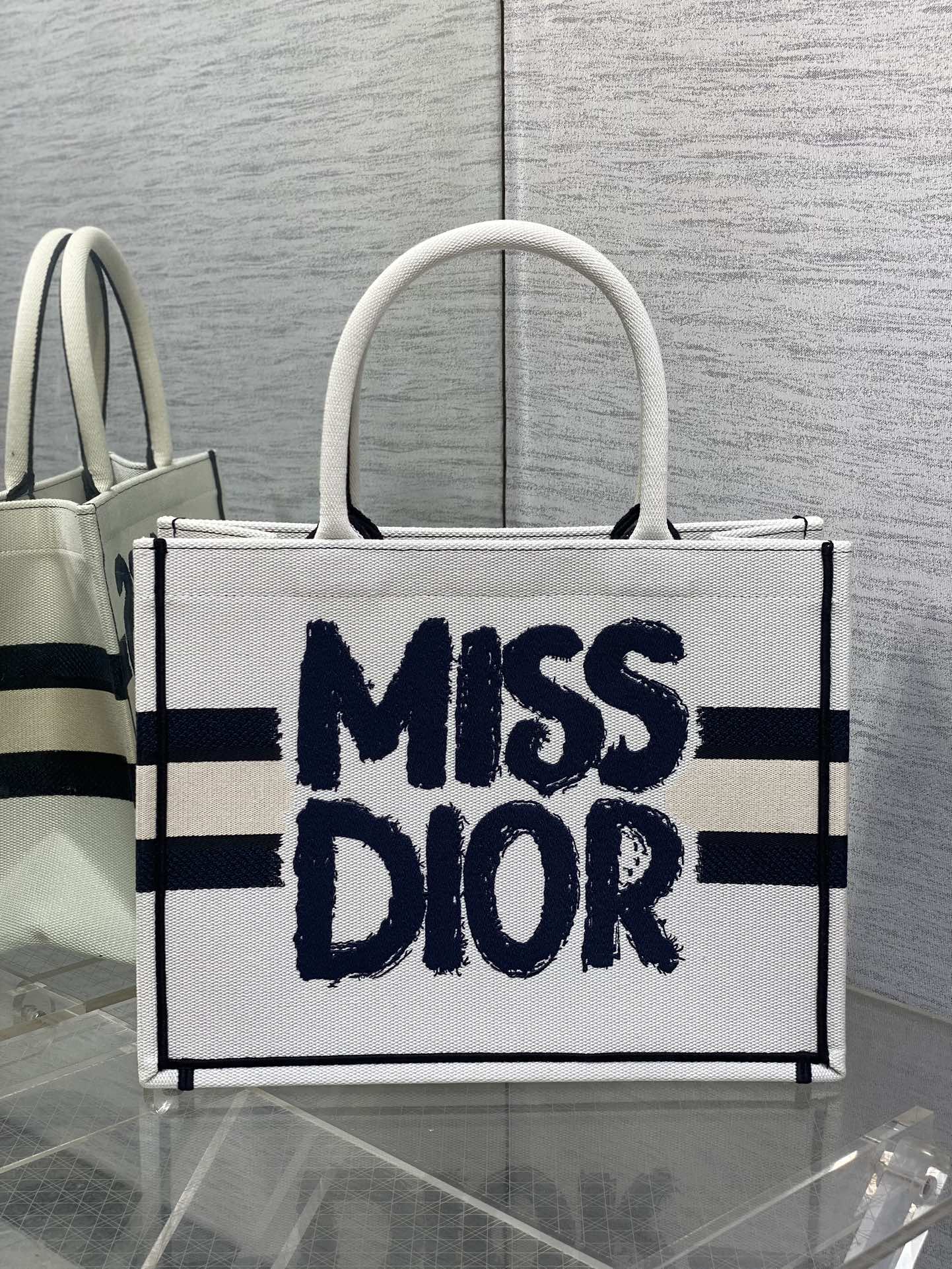Dior Miss Embroidered Tote Shopping Bag