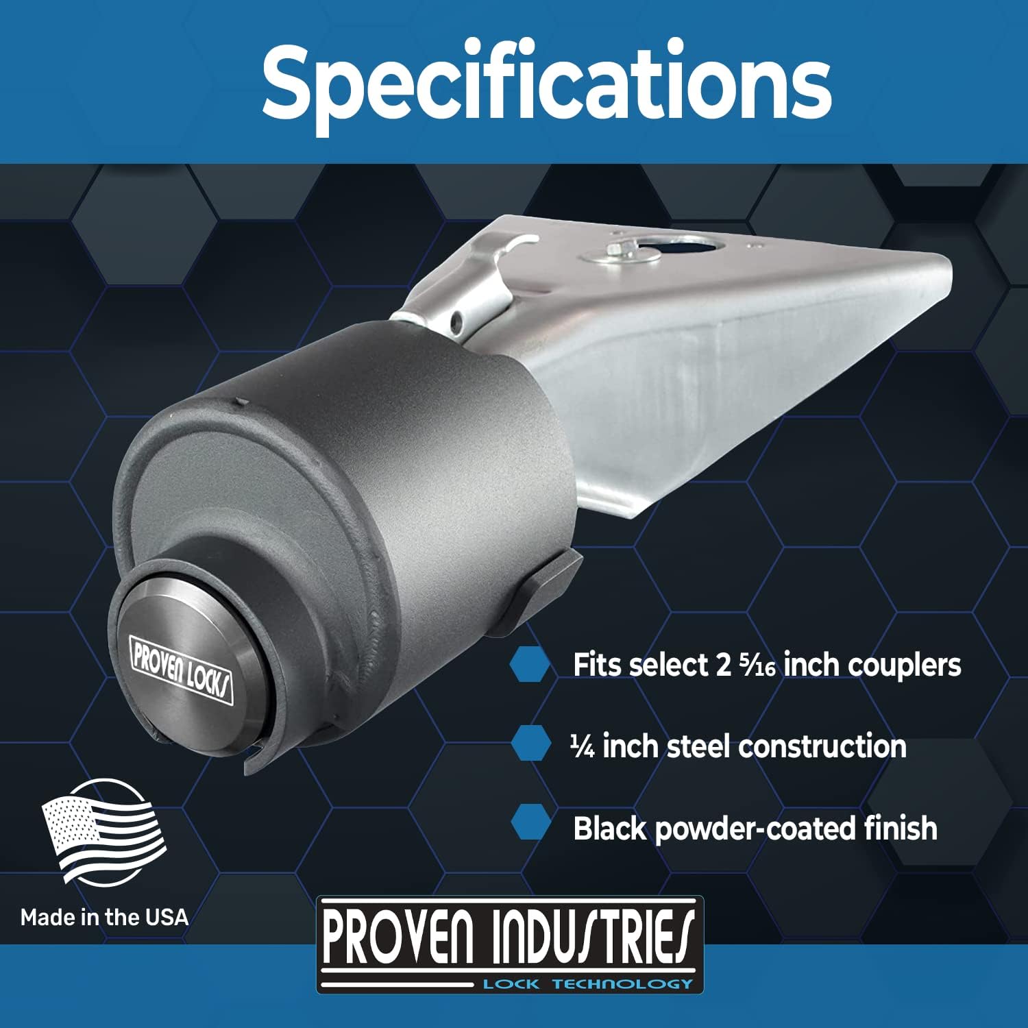 Proven Industries Model Trailer Lock for 5/16