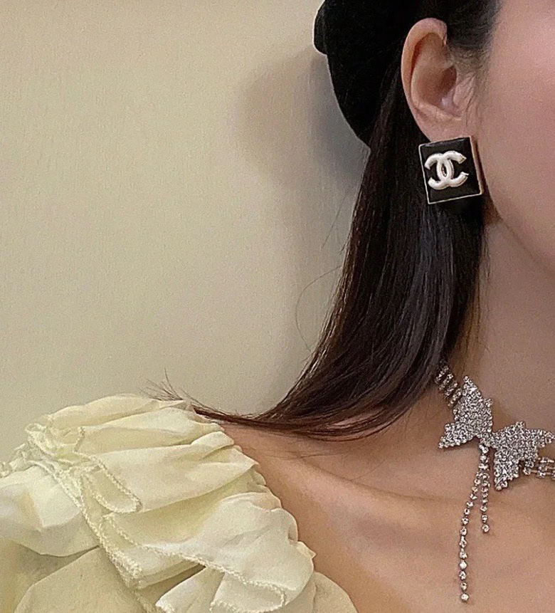 Chanel Square Stud Earrings