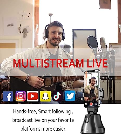 (🔥Last Day Promotion-SAVE 50% OFF)🎥360° Auto Tracking Smart Phone Holder-BUY 2 GET 10% OFF & FREE SHIPPING！