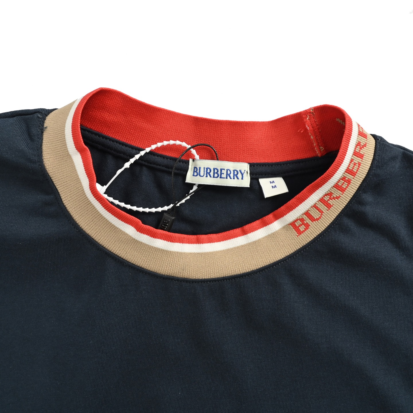Burberry 25ss collar letter jacquard short sleeve
