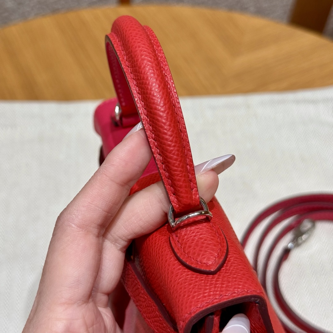 Hermes mini kelly l6Rose extremeS3Rouge CoeurB3Blue Zanzibar (handmade custom)