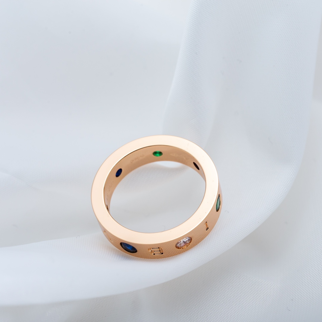 Bulgari logo diamond ring