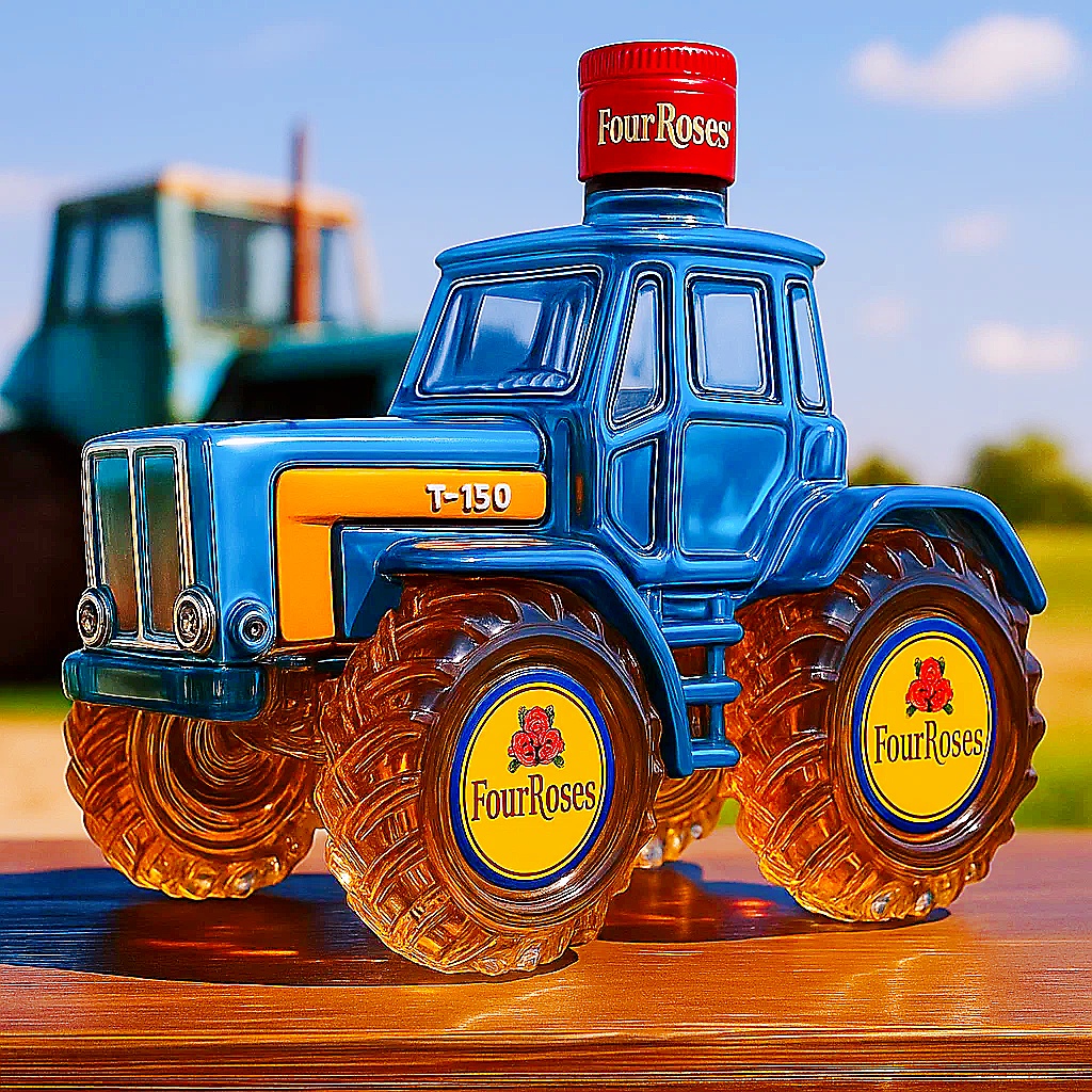 Classic Komsomolsk T-150 whisky bottle