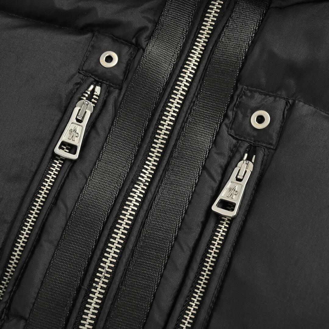 Moncler joint series double zipper white goose down hooded down jacket