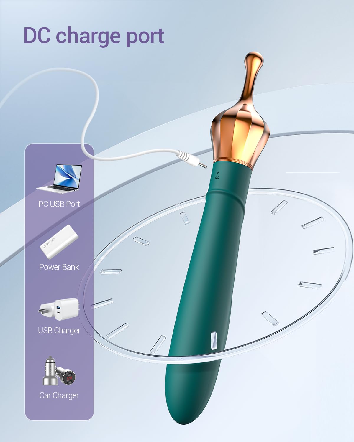 Mini G-Spot Vibrator with 3 Interchangeable Attachments – Dual Motor, Quiet & Customizable Stimulation