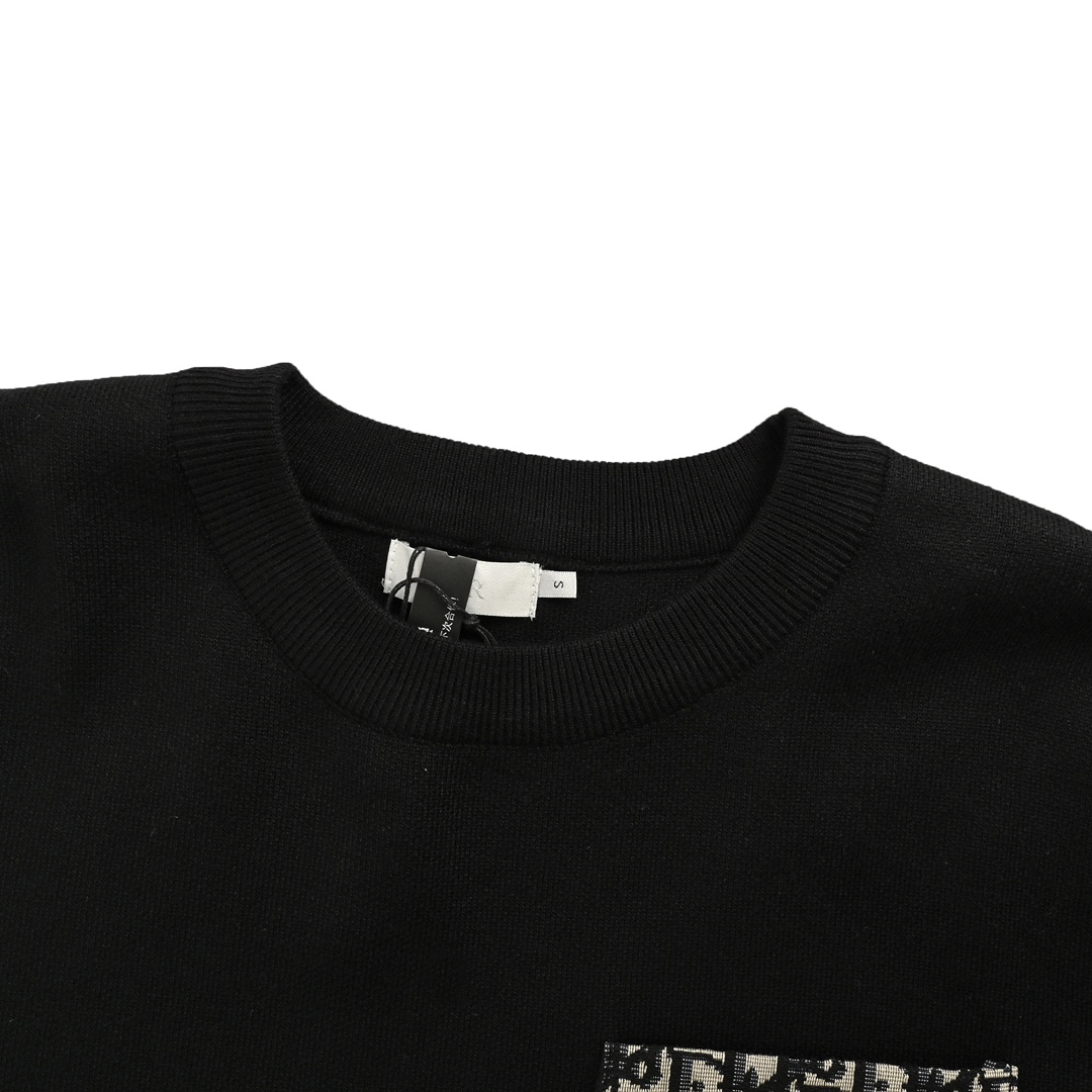 Dior 24Fw pocket monogram patch knitted pullover sweater
