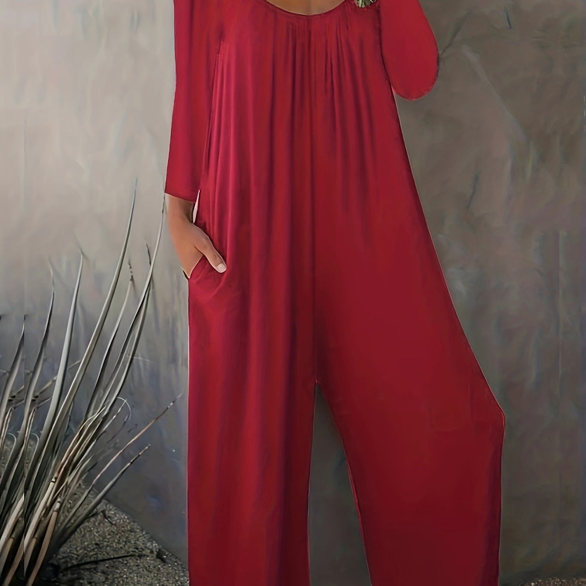 Loose Casual Long-Sleeved Jumpsuit for Women