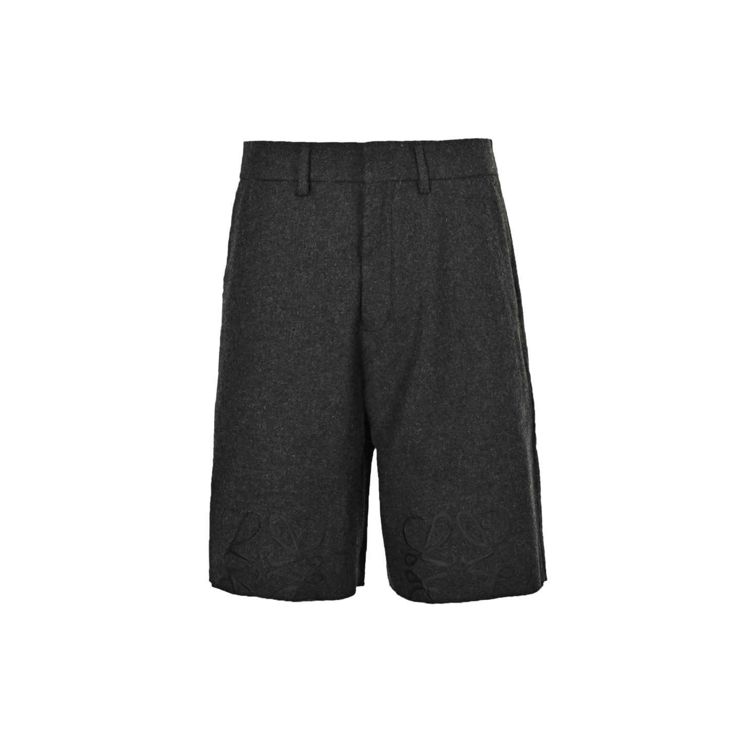 Loewe Anagram Half Embroidered Flannel Shorts