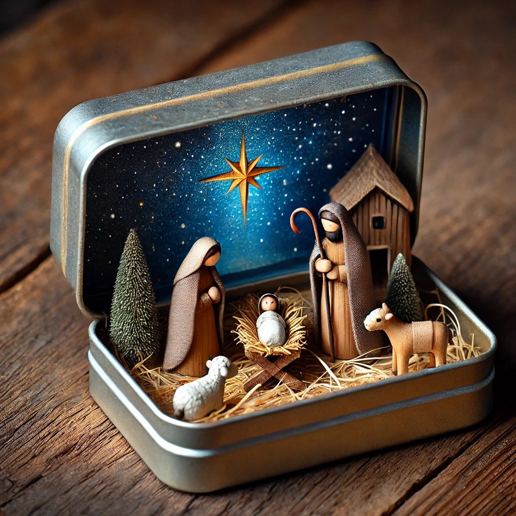 🔥Last Day 49% OFF - Miniature Nativity Scene Tin Box