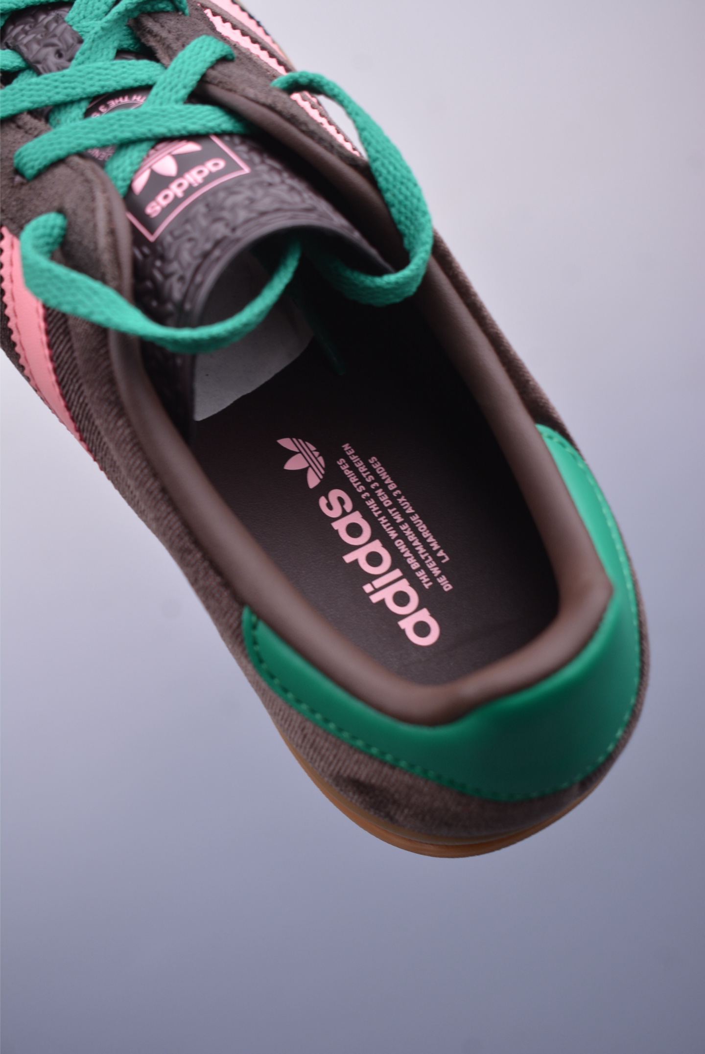Adidas Gazelle Indoor Trainers sneakers Dark Coffee Pink Green JI2714