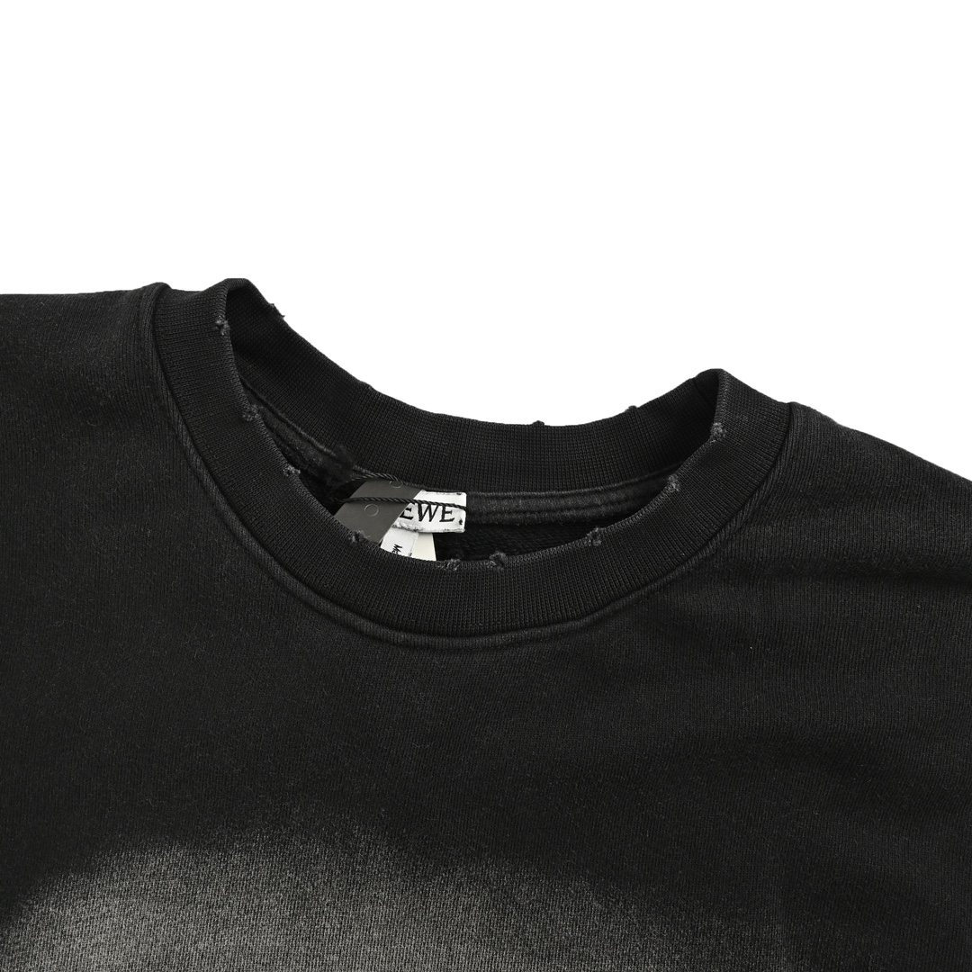 Loewe 24Fw gradient washed print crew neck sweatshirt