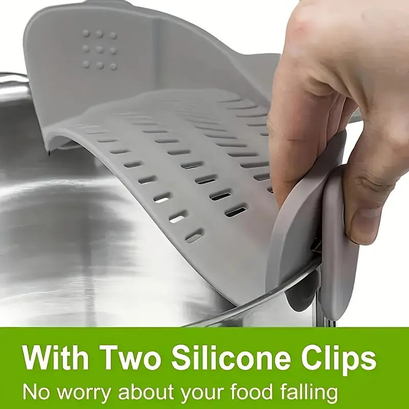 Adjustable silicone clip filter