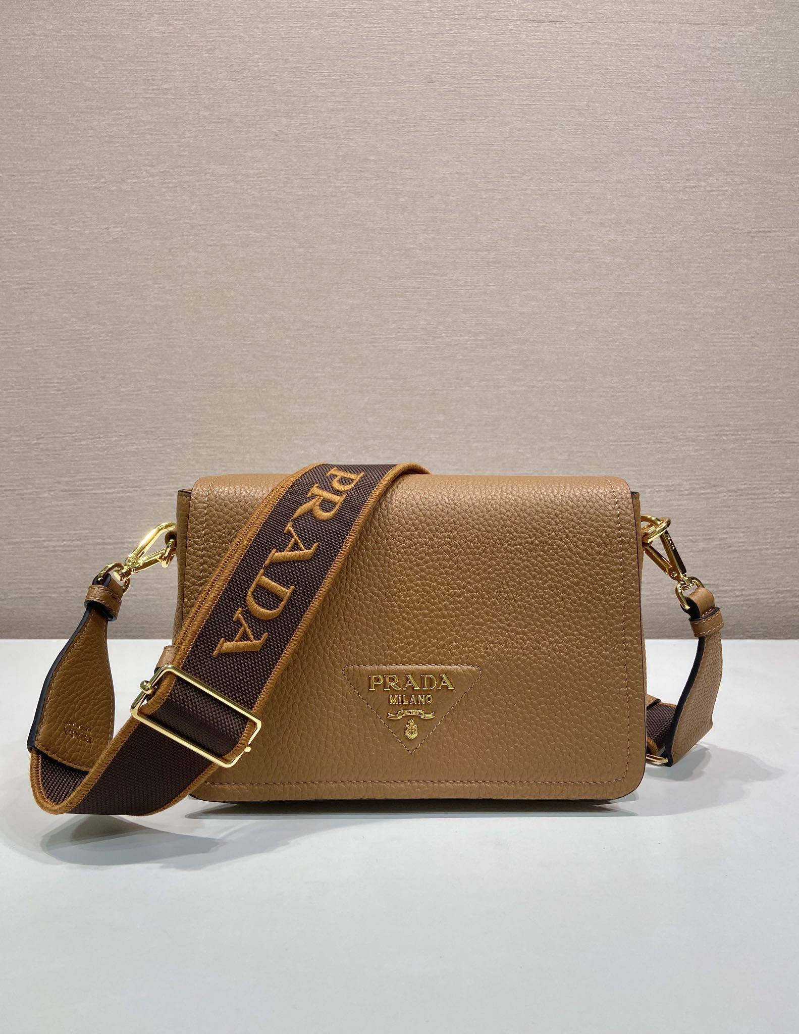Prada Embroidered Strap Shoulder Bag 1BD314