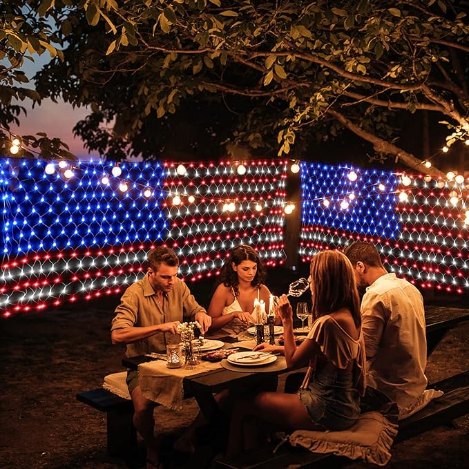 👍2024 New Arrival- 50% OFF💥Solar American LED Flag (420 LEDs)- Free Shipping