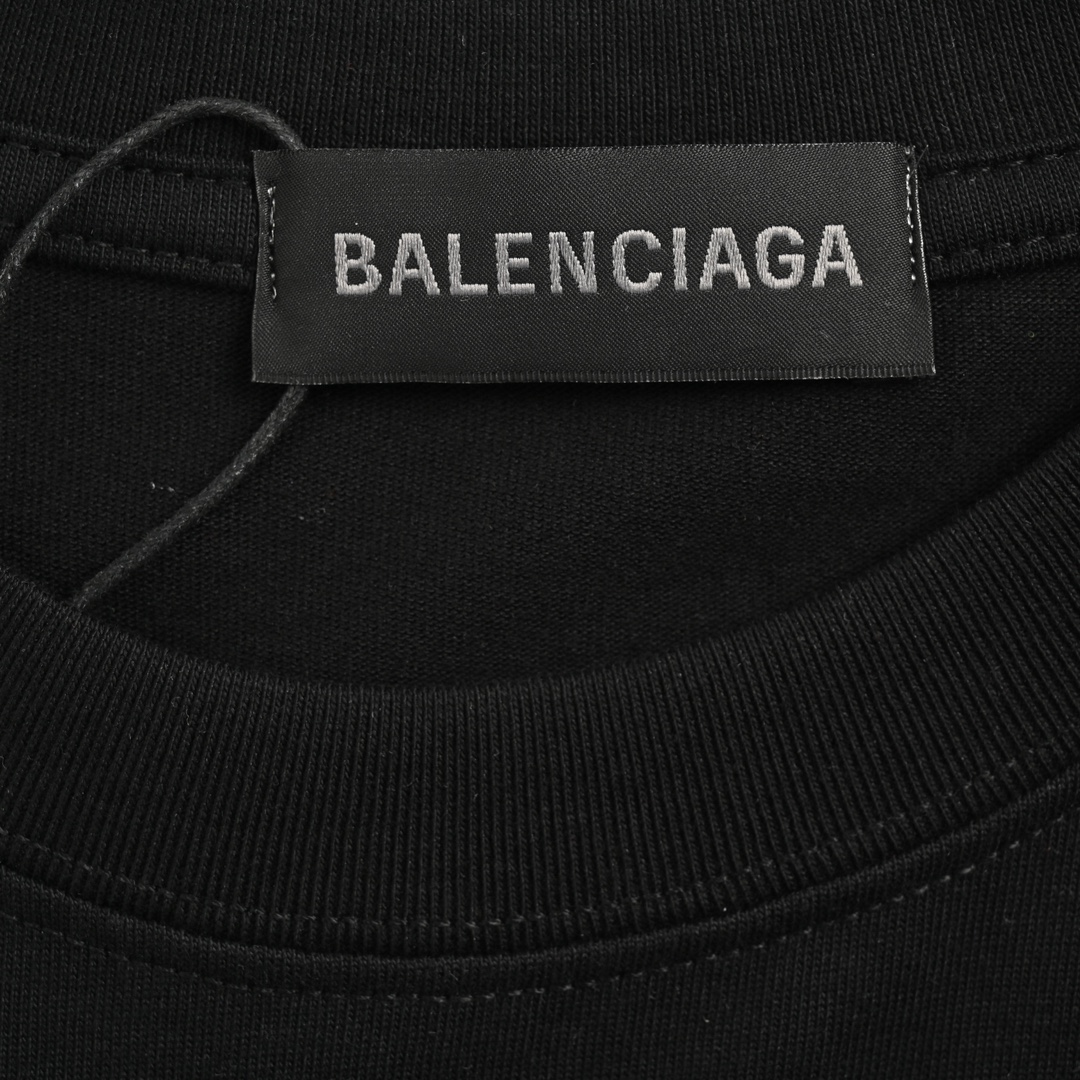 Balenciaga 24ss colorful logo printed short sleeves