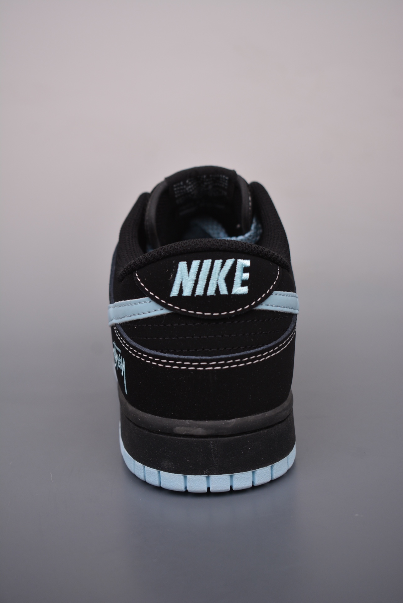Stussy x Nike By You SB Dunk Low Retro SP Black and Blue Embroidery KK1888-012