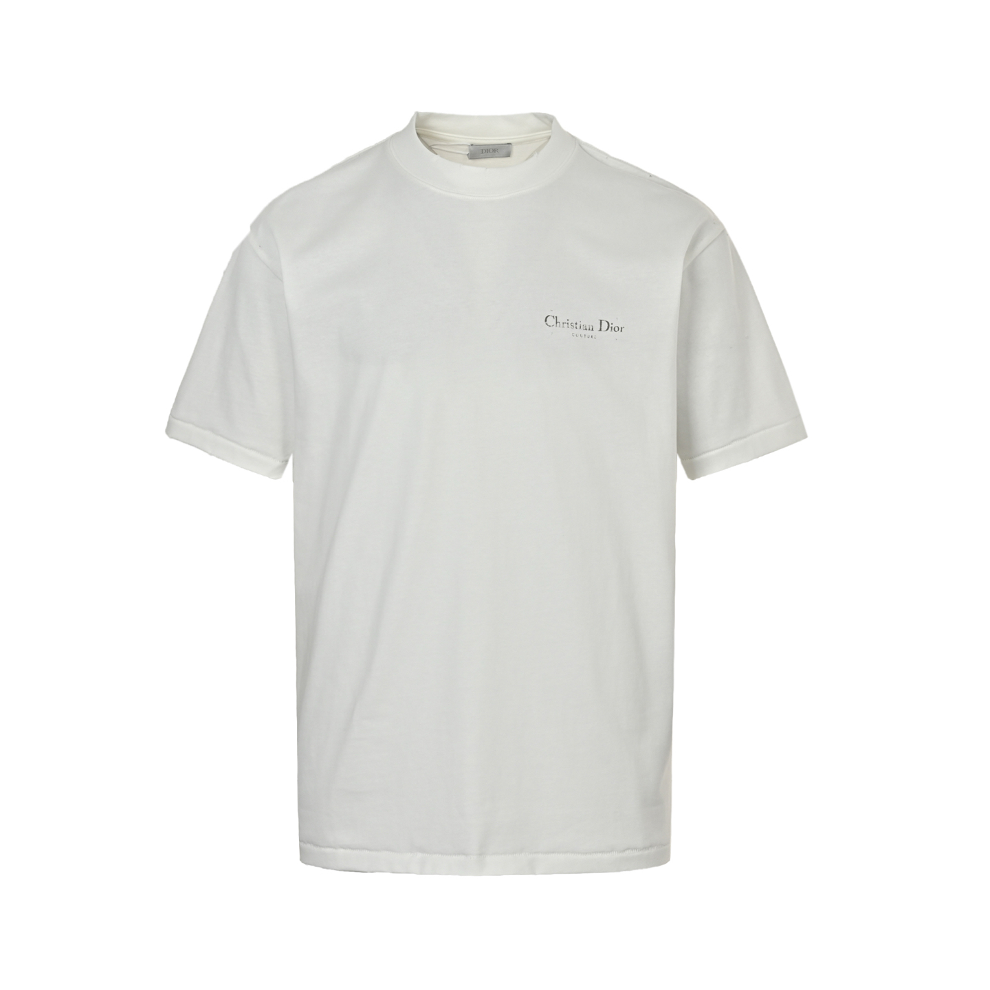 Dior 24ss mottled distressed letter hole short sleeve