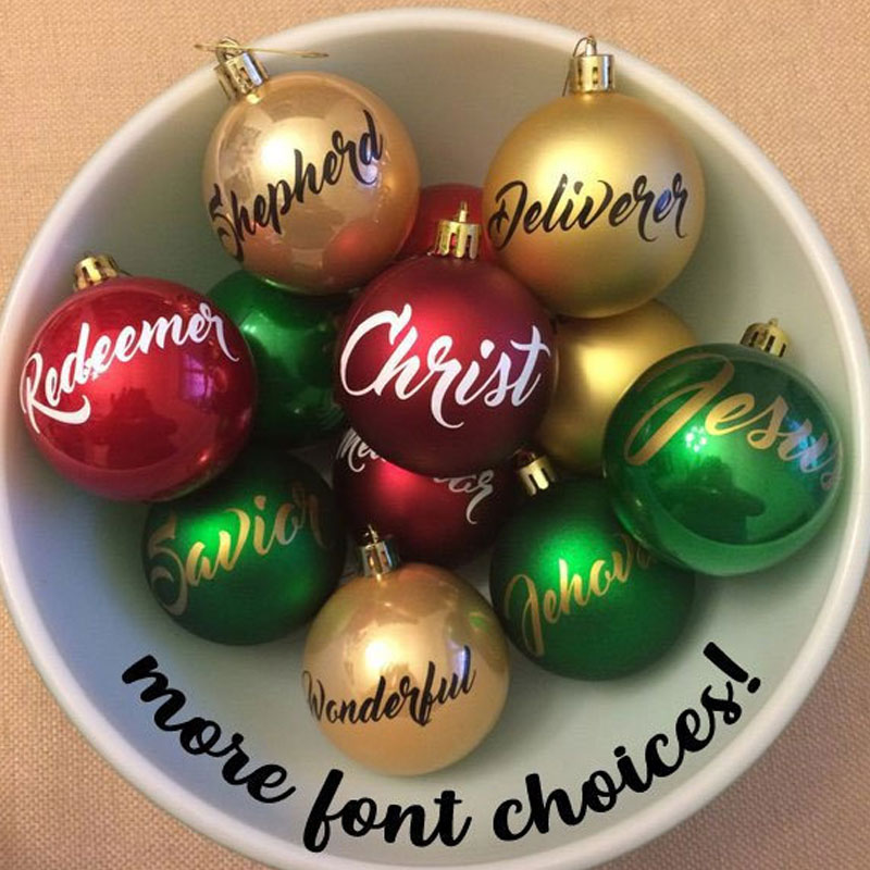 Names of Christ Ornaments - 12-piece set
