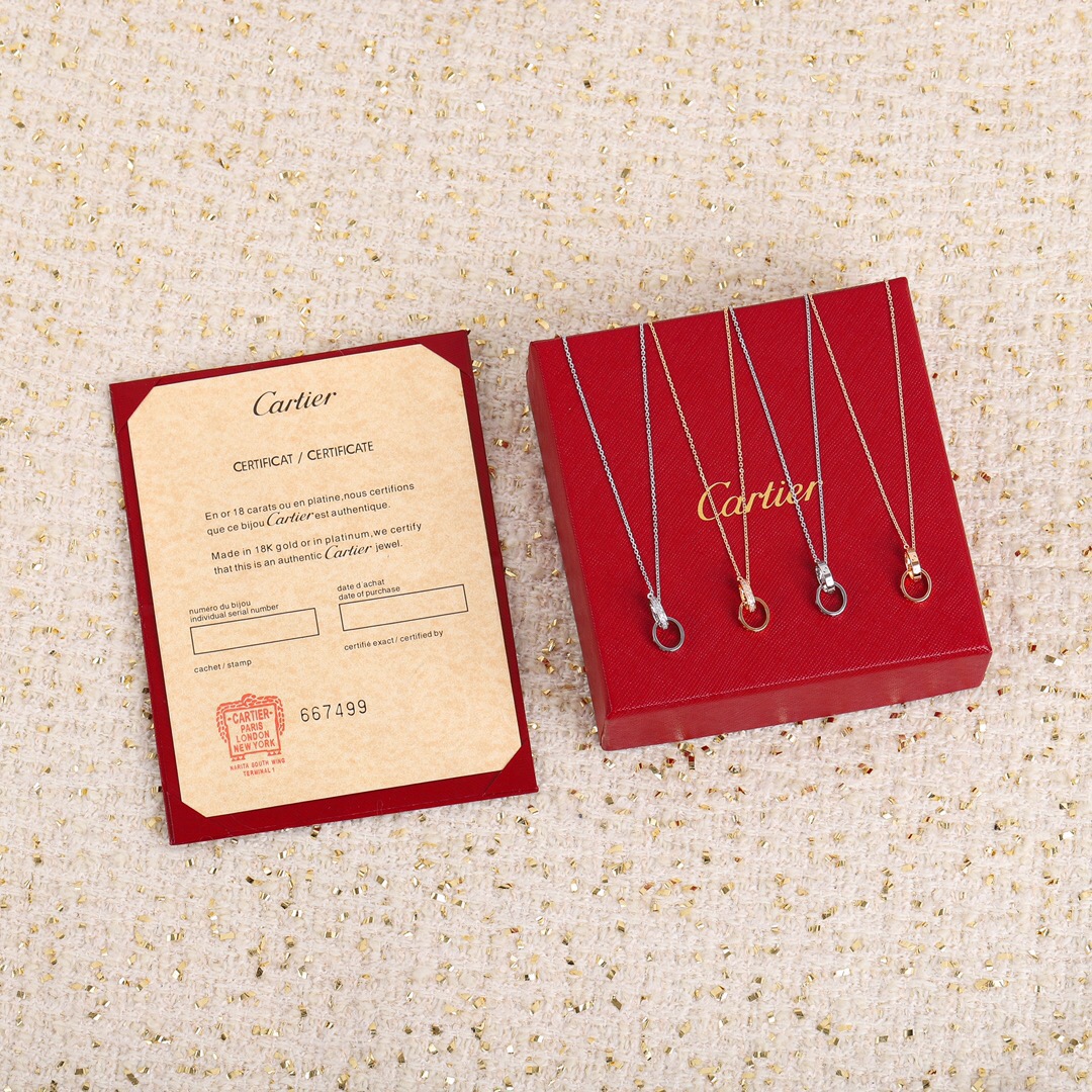 Cartier double ring necklace