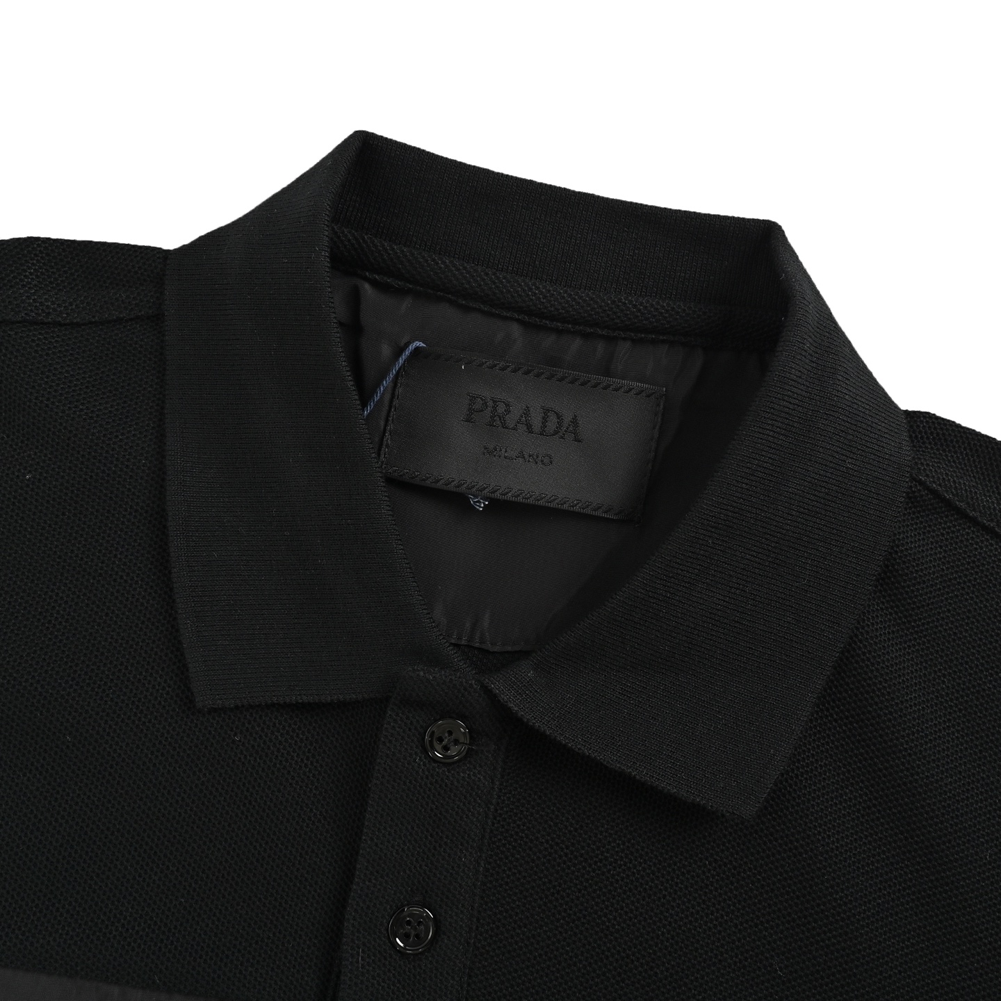 Prada patchwork triangle logo Polo short sleeve
