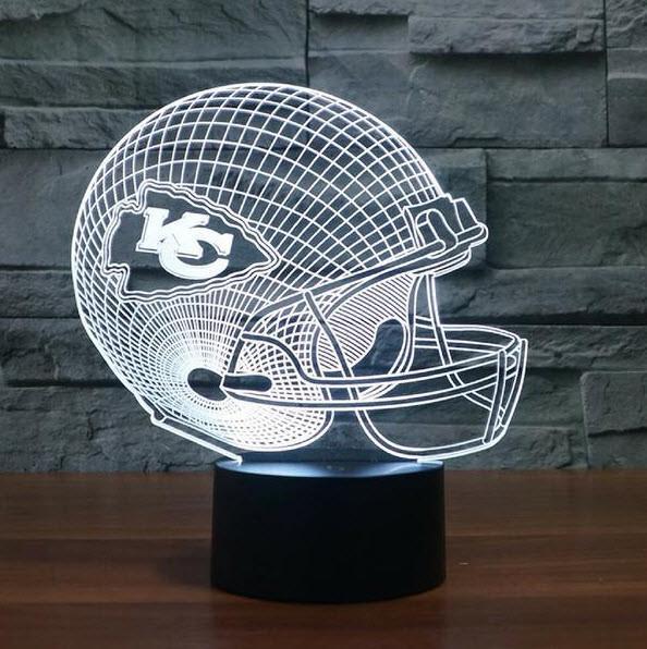 KANSAS CITY CHIEFS 3D LED LIGHT LAMP