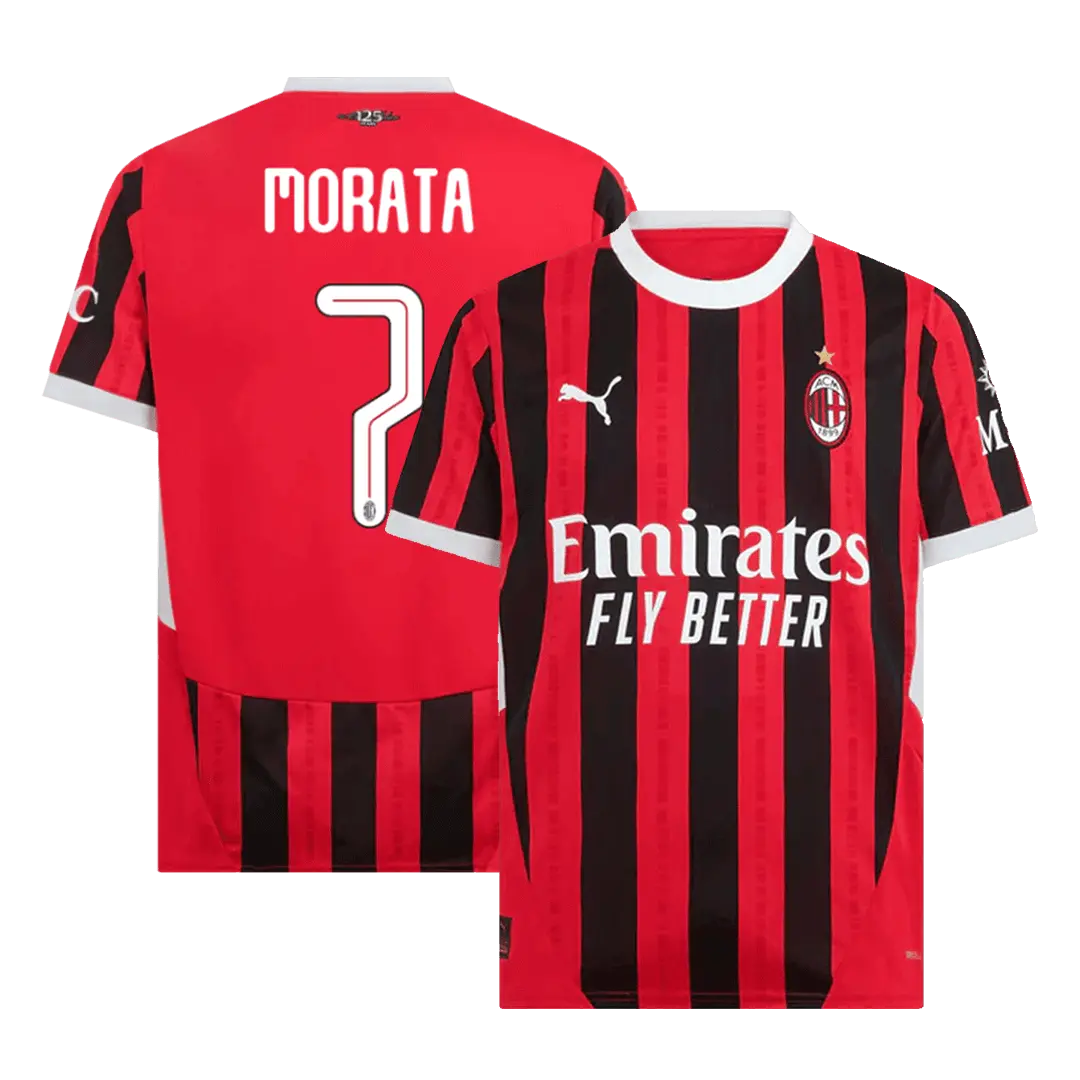 MORATA #7 AC Milan home football shirt 2024/25 - UCL