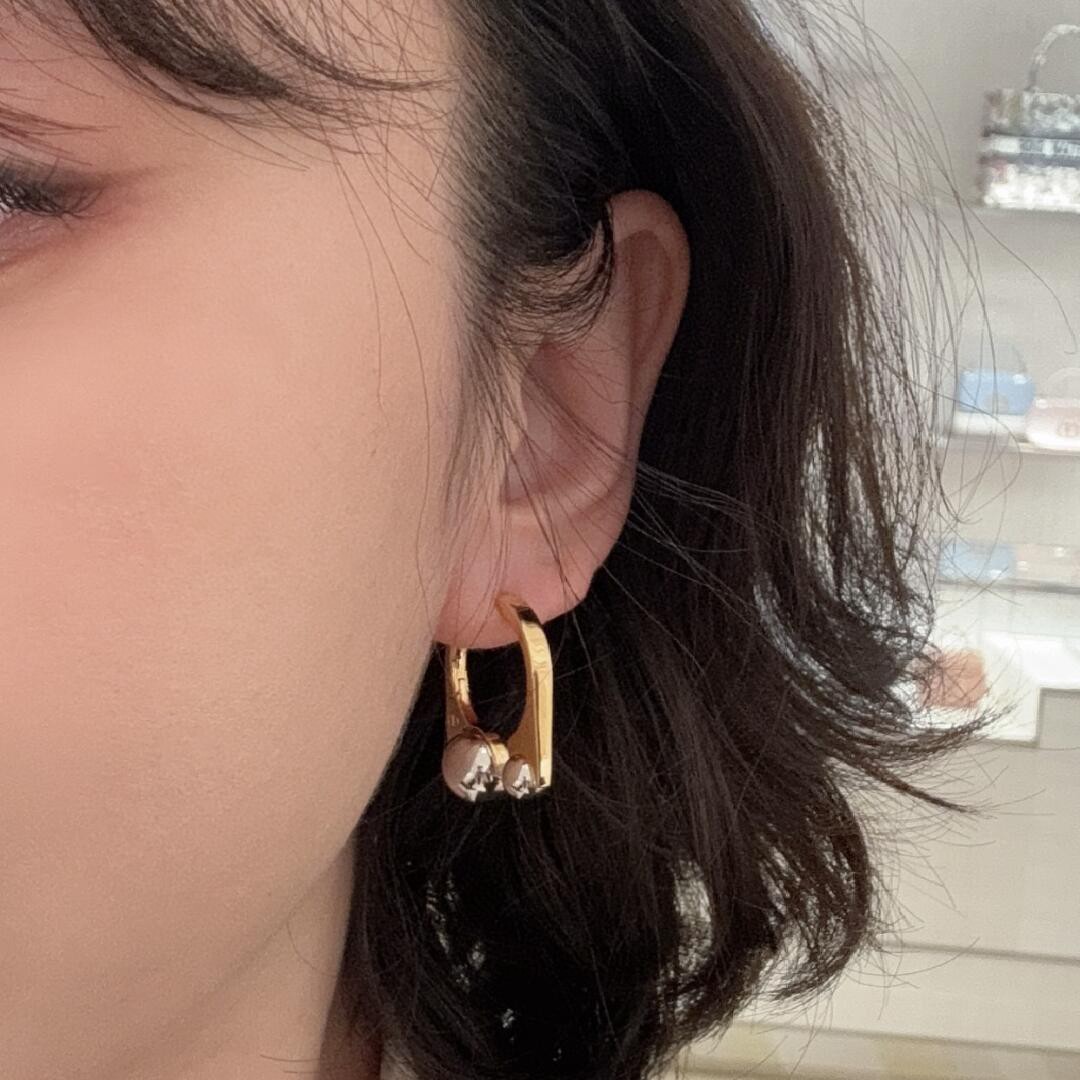 Dior Silver Bead Earrings