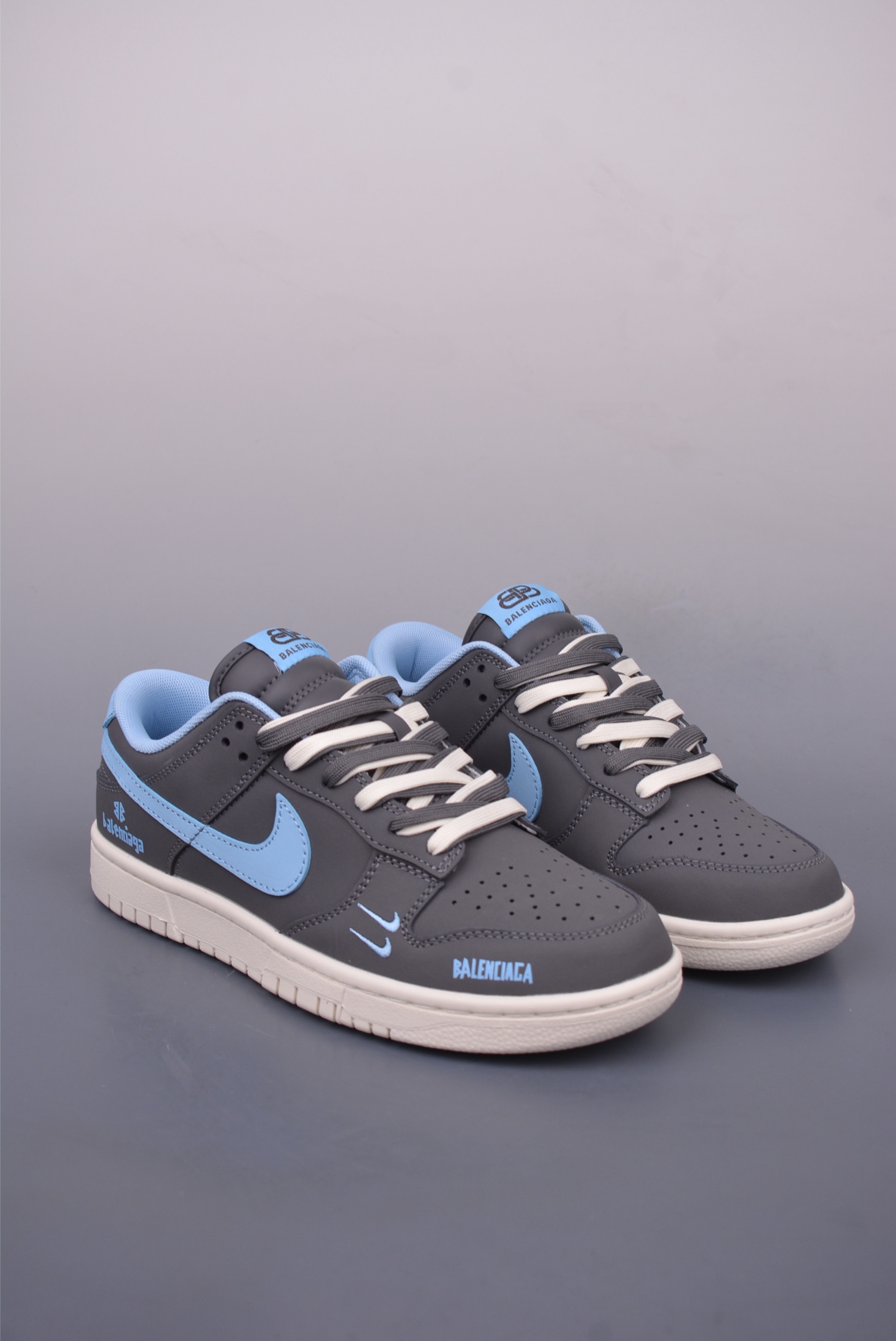 Balenciaga x Nike SB Dunk Low sneakers Gray Blue White FX1588-301