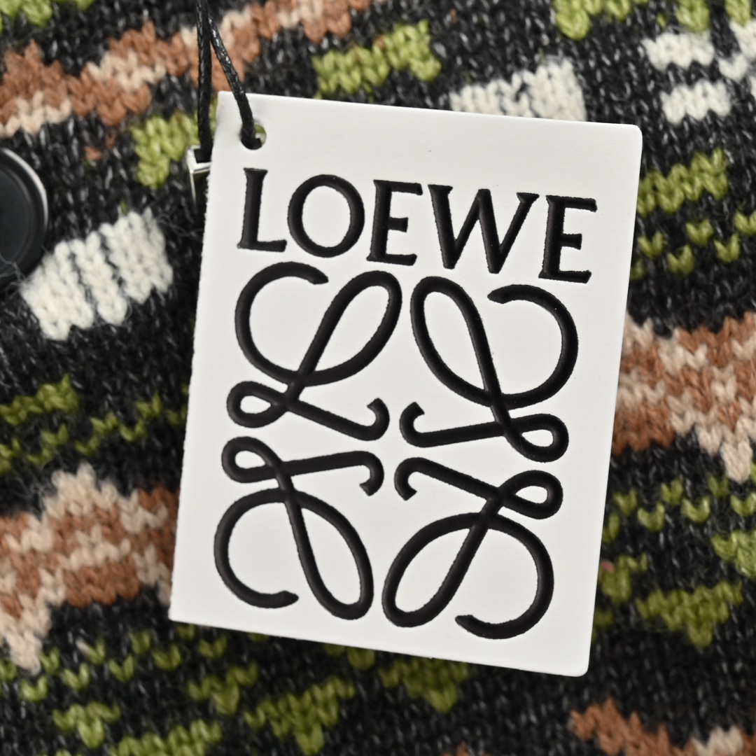 Loewe 24Fw Christmas Floral Lapel Sweater
