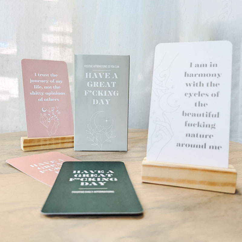 Mystic Sweary Affirmation Cards To Have a Great F*cking Day