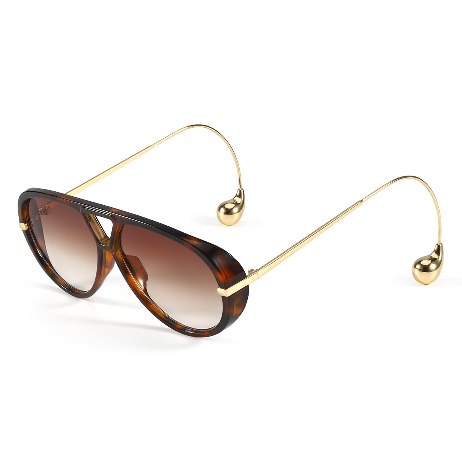 😍2025 Summer Must-Have🛒Oversized Aviator Sunglasses for Women With Earring