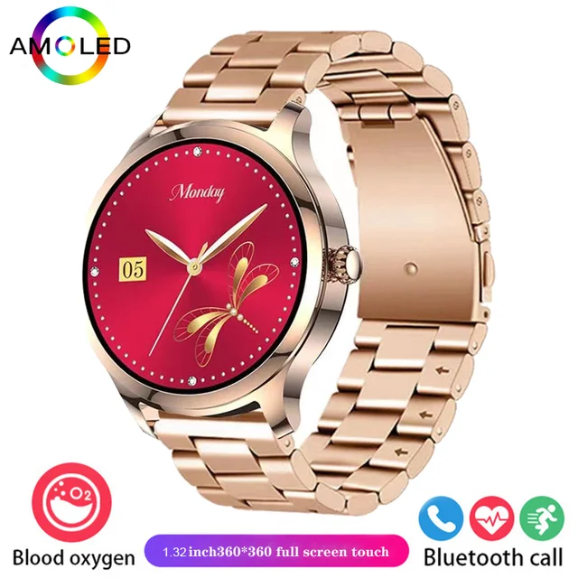 YPAY 2023 Women's Smartwatch Waterproof Sports Watch Bluetooth Talk 1.32-inch Full screen Touch Smartwatch for Huawei Xiaomi